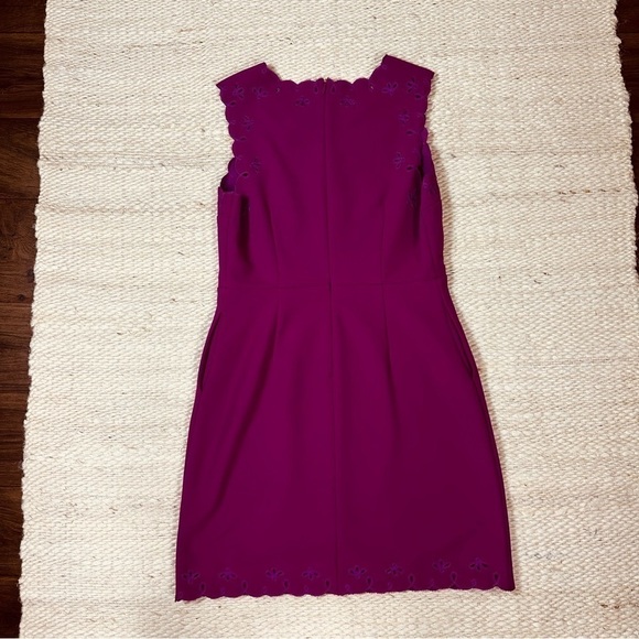 Diane von Furstenberg Dress Sz 6 Caralyn Cutout A-Line Magenta - Picture 16 of 16